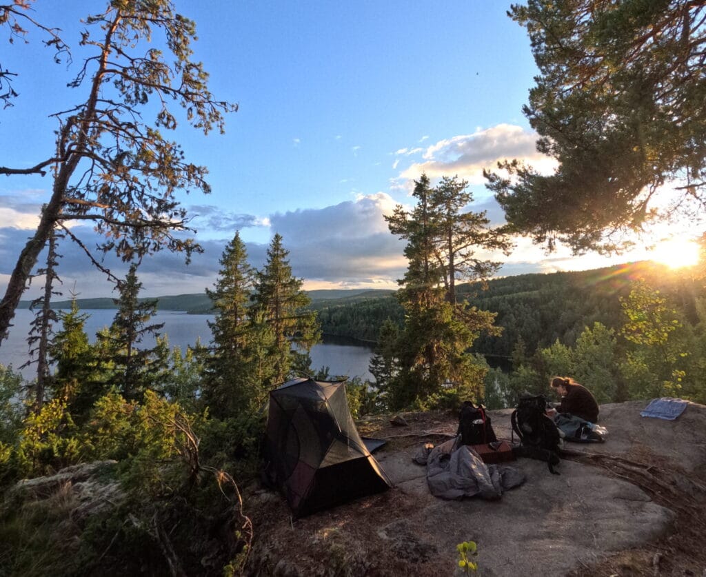Camping with a view on the Höga Kusten Leden
